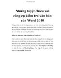 Những tuyệt chiêu với công cụ kiểm tra văn bản của Word 2010