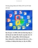 Sử dụng chung Microsoft Office 2007 & 2003 trên một máy