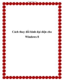 Cách thay đổi hình đại diện cho Windows 8