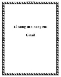 Bổ sung tính năng cho Gmail