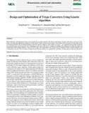 Design and optimization of T-type converters using genetic algorithm