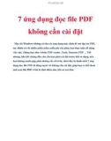 7 ứng dụng đọc file PDF không cần cài đặt