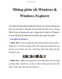 Những phím tắt Windows & Windows Explorer