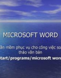 Bài giảng Tin học đại cương 1: Microsoft Word