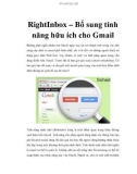 RightInbox – Bổ sung tính năng hữu ích cho Gmail