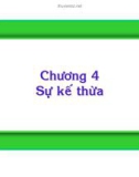 Bài giảng môn học Lập trình hướng đối tượng - Chương 4: Sự kế thừa