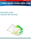 Bài 8: TỔNG QUAN PHẦN MỀM ỨNG DỤNG