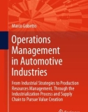 Ebook Operations management in automotive industries: Part 1