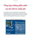 Tổng hợp những phần mềm sao lưu Driver miễn phí