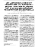 Ước lượng hiệu năng bằng kỹ thuật học sâu cho hệ thống mặt phản xạ thông minh RIS kết hợp thiết bị bay không người lái UAV trong truyền thông gói tin ngắn