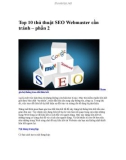 Top 10 thủ thuật SEO Webmaster cần tránh – phần 2