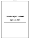 10 thủ thuật fac bạn nên biết