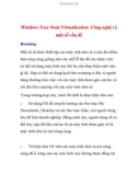 Windows User State Virtualization- Công nghệ và một số vấn đề- P1