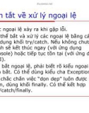 Lập trình Java cơ bản : Xử lý ngoại lệ part 4