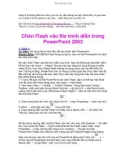 Cách chèn flash vào file trình diễn trong powerpoint 2003