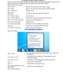 Phím tắt trong Windows7