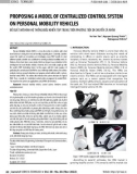 Proposing a model of centralized control system on personal mobility vehicles