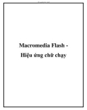 Macromedia Flash Hiệu ứng chữ chạy