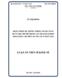 Luận án Tiến sĩ Kinh tế: Hoàn thiện hệ thống thông tin kế toán quản trị chi phí trong các doanh nghiệp khai thác chế biến đá ốp lát ở Việt Nam