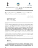 Measuring the Performance on Stakeholders' Perspective in Small and Medium-Sized Enterprises in the Construction Industry