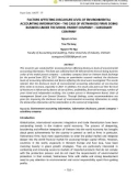 Factors affecting disclosure level of environmental accounting information – The case of vietnamese firms doing business under the model parent company – Subsidiary company