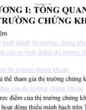 CHƯƠNG I: TỔNG QUAN VỀ THỊ TRƯỜNG CHỨNG KHOÁN