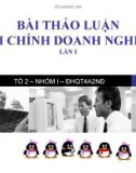 BÀI THẢO LUẬN VỀ TÀI CHÍNH DOANH NGHIỆP