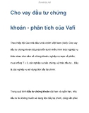 Cho vay đầu tư chứng khoán