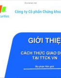 Bài giảng Giới thiệu cách thức giao dịch tại thị trường chứng khoán Việt Nam