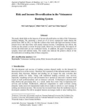 Risk and income diversification in the Vietnamese banking system