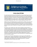 FAQs: Final CIP Rule (FINANCIAL CRIMES ENFORCEMENT NETWORK)