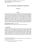 Review of literature on finance-growth Nexus