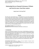 Relationship between financial performance of banks and stock revenues: Panel data analysis