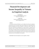 Financial development and income inequality in Vietnam: An empirical analysis