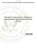 EFFORTS TO IMPLEMENT A FINANCIAL- MANAGEMENT INFORMATION SYSTEM IN IRAQ