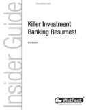 Insider GuideKiller Investment Banking Resumes 2nd phần 1