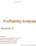 Lecture Managerial accounting for managers (4e) - Appendix B: Profitability analysis