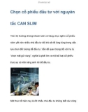 Cách chọn cổ phiếu đầu tư với nguyên tắc CAN SLIM