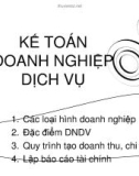 Bài giảng Kế toán đại cương: Kế toán doanh nghiệp dịch vụ - Võ Thị Thanh Nhàn