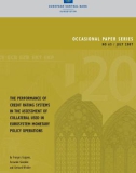 THE PERFORMANCE OF CREDIT RATING SYSTEMS IN THE ASSESSMENT OF COLLATERAL USED IN EUROSYSTEM MONETARY POLICY OPERATIONS