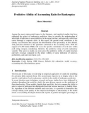 Predictive ability of accounting ratio for bankruptcy