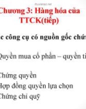 Bài giảng Thị trường chứng khoán: Chương 3 (tt) - Đoàn Thị Thu Trang