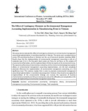 The Effect of Contingency Elements on Environmental Management Accounting Implementation in Manufacturing Firms in Vietnam