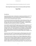 Knowledge-Based Approaches for Evaluating Municipal Bonds