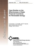 Case Studies on the Effectiveness of State Financial Incentives for Renewable Energy