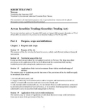 Act on Securities Trading (Securities Trading Act)