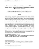 Determinants of managerial performance on Taiwan sports lottery in system dynamics modeling of strategic management approach