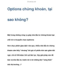 Options chứng khoán, tại sao không?