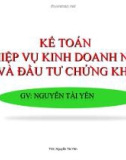 Bài giảng Kế toán ngân hàng: Chương 4 - ThS. Nguyễn Tài Yên