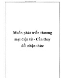 Muốn phát triển thương mại điện tử - Cần thay đổi nhận thức